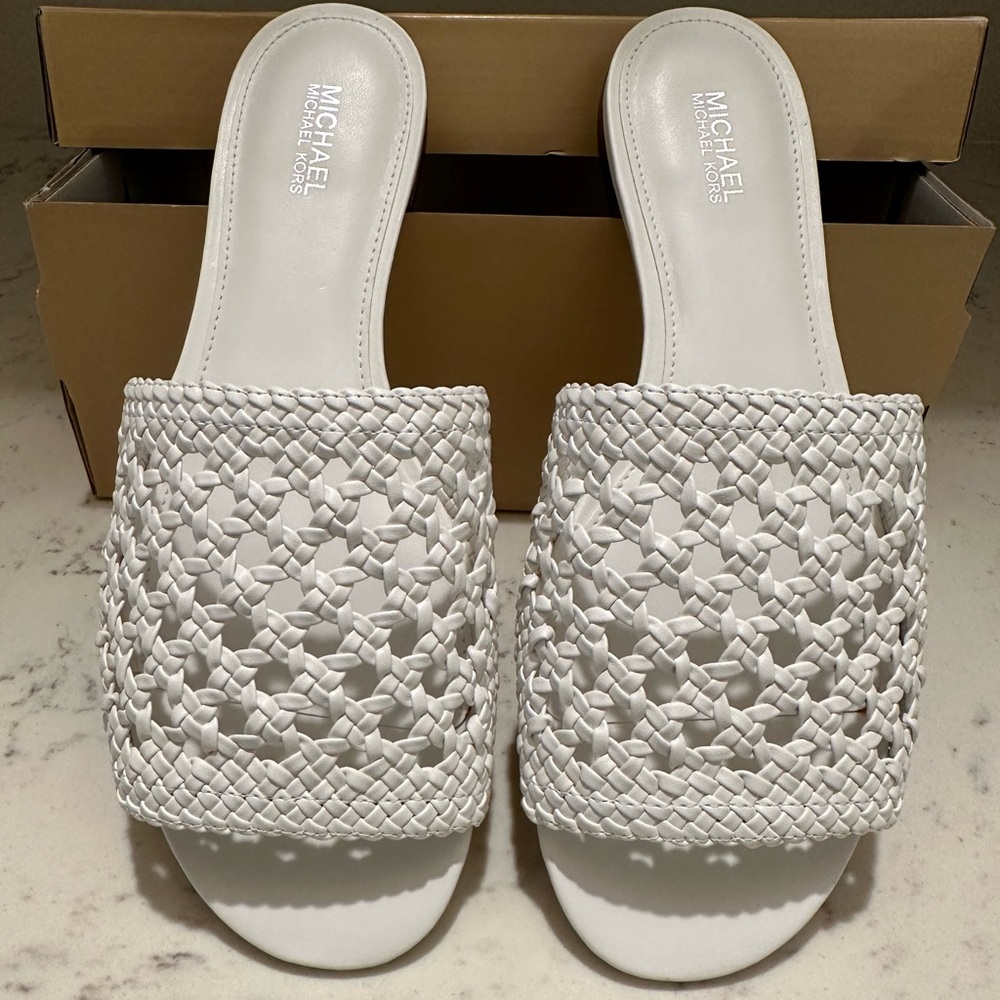Michael Kors white Augustine sandal